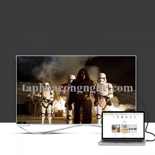 Ugreen 10263 5M màu Đen Cáp tín hiệu HDMI chuẩn 2.0 cáp dẹt đầu bọc hợp kim HD123 30010263